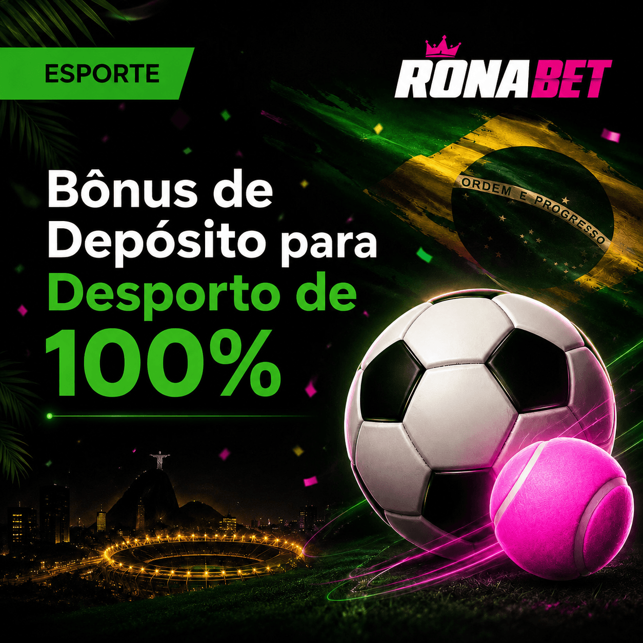Ronabet Bônus de Depósito 100% para Esportes